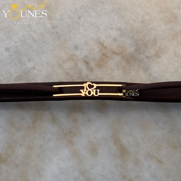 دستبند طلا زنانه چرم لاو L501